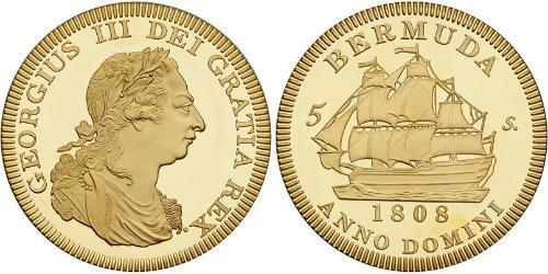 5 Shilling Bermudas Oro Jorge III (1738-1820)