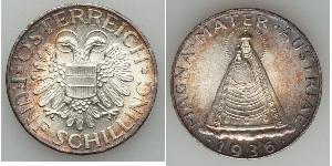 5 Shilling Federal State of Austria (1934-1938) Plata 