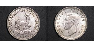 5 Shilling Sudáfrica Plata Jorge VI (1895-1952)