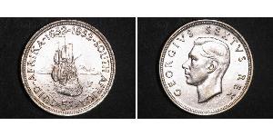 5 Shilling Sudáfrica Plata Jorge VI (1895-1952)