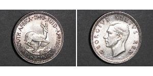 5 Shilling Sudáfrica Plata Jorge VI (1895-1952)