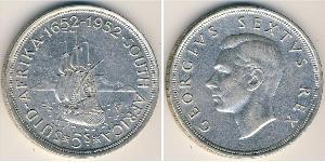 5 Shilling Sudáfrica Plata Jorge VI (1895-1952)