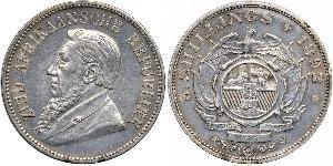 5 Shilling Sudáfrica Plata Paul Kruger (1825 - 1904)