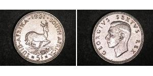 5 Shilling Sudáfrica Plata Jorge VI (1895-1952)