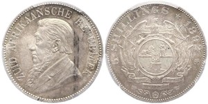 5 Shilling Sudáfrica Plata Paul Kruger (1825 - 1904)