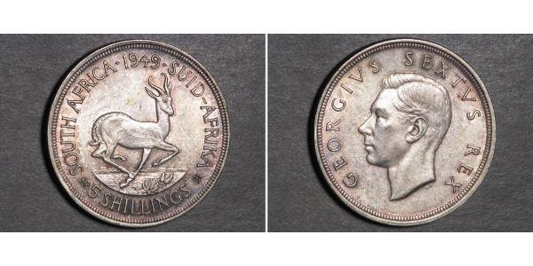 5 Shilling Sudáfrica Plata Jorge VI (1895-1952)