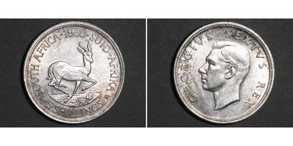 5 Shilling Sudáfrica Plata Jorge VI (1895-1952)