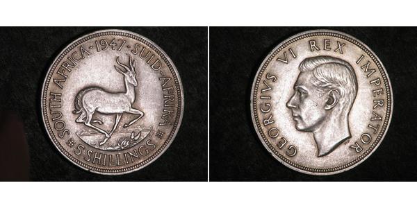 5 Shilling Sudáfrica Plata Jorge VI (1895-1952)