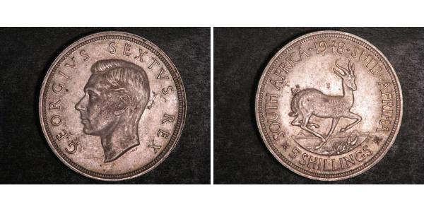 5 Shilling Sudáfrica Plata Jorge VI (1895-1952)