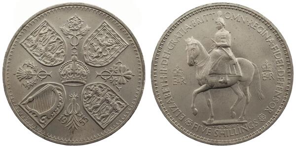 5 Shilling Regno Unito  Rame/Nichel 