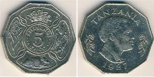 5 Shilling Tanzania Rame/Nichel 