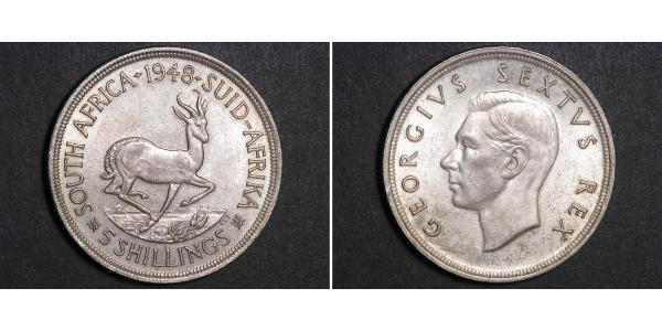 5 Shilling Südafrika Silber Georg VI (1895-1952)