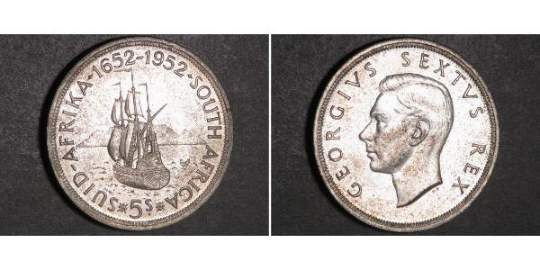 5 Shilling Südafrika Silber Georg VI (1895-1952)
