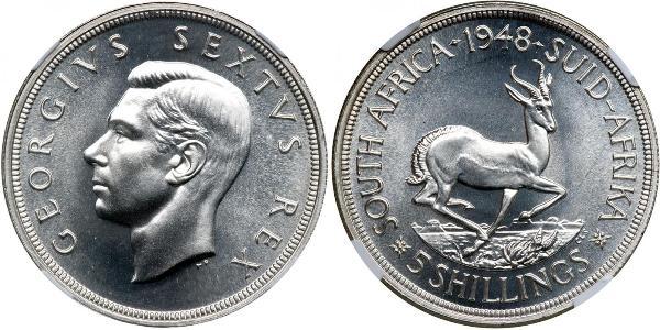 5 Shilling Südafrika Silber Georg VI (1895-1952)