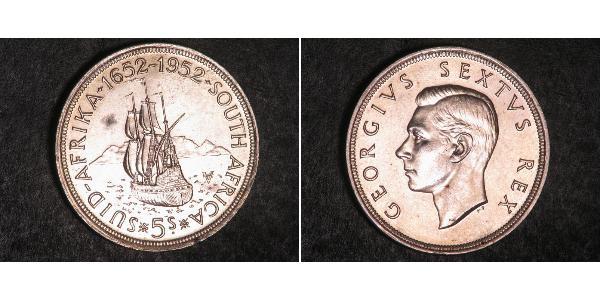 5 Shilling Südafrika Silber Georg VI (1895-1952)