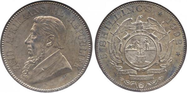 5 Shilling South Africa Silver Paul Kruger (1825 - 1904)