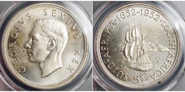 5 Shilling South Africa Silver George VI (1895-1952)