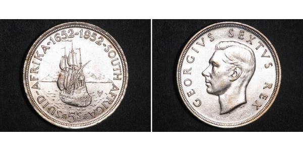5 Shilling South Africa Silver George VI (1895-1952)