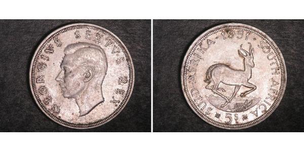 5 Shilling South Africa Silver George VI (1895-1952)