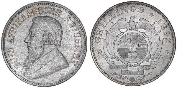 5 Shilling South Africa Silver Paul Kruger (1825 - 1904)