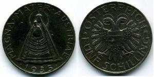 5 Shilling Federal State of Austria (1934-1938) 銀 