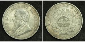 5 Shilling South Africa 銀 保罗·克留格尔 (1825 - 1904)