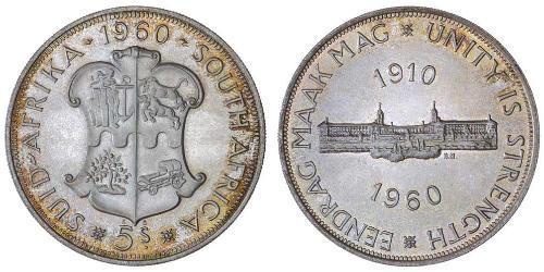 5 Shilling South Africa 銀 