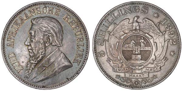 5 Shilling South Africa 銀 保罗·克留格尔 (1825 - 1904)