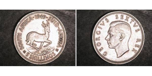 5 Shilling South Africa 銀 乔治六世 (1895-1952)