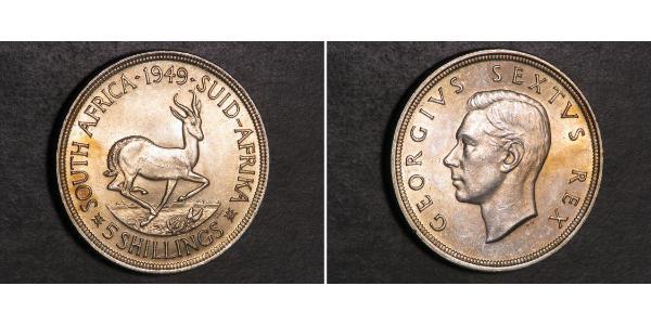 5 Shilling South Africa 銀 乔治六世 (1895-1952)