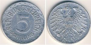 5 Shilling 同盟國軍事佔領奧地利 (1945 - 1955) 铝 