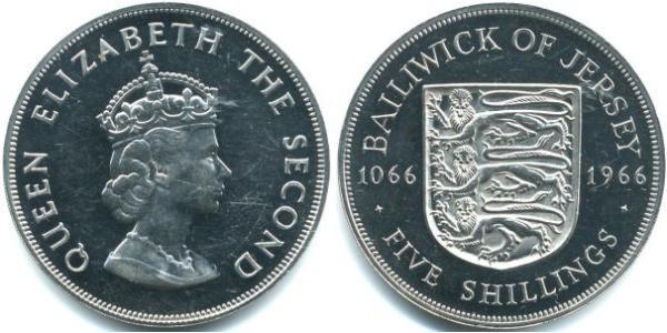 5 Shilling Jersey 銅/镍 伊丽莎白二世 (1926-2022)