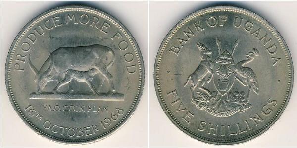 5 Shilling Uganda 銅/镍 