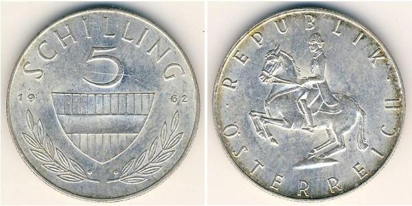5 Shilling 奥地利 銅/镍 