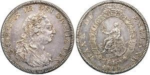 5 Shilling / 1 Dollar Britisches Weltreich (1497 - 1949) / Vereinigtes Königreich von Großbritannien und Irland (1801-1922) Silber Georg III (1738-1820)