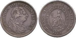 5 Shilling / 1 Dollar Britisches Weltreich (1497 - 1949) / Vereinigtes Königreich von Großbritannien und Irland (1801-1922) Silber Georg III (1738-1820)