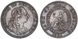 5 Shilling / 1 Dollar British Empire (1497 - 1949) / United Kingdom of Great Britain and Ireland (1801-1922) Silver George III (1738-1820)