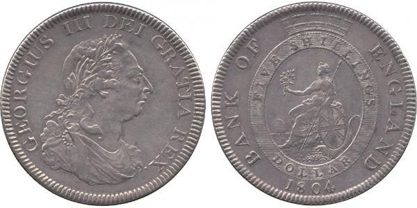 5 Shilling / 1 Dollar British Empire (1497 - 1949) / United Kingdom of Great Britain and Ireland (1801-1922) Silver George III (1738-1820)