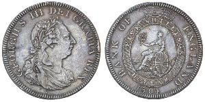 5 Shilling / 1 Dollar 大英帝国 / 大不列颠及爱尔兰联合王国 (1801 - 1922) 銀 喬治三世 (1738-1820)