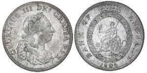 5 Shilling / 1 Dollar 大英帝国 / 大不列颠及爱尔兰联合王国 (1801 - 1922) 銀 喬治三世 (1738-1820)