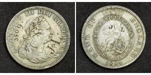 5 Shilling / 1 Dollar 大英帝国 / 大不列颠及爱尔兰联合王国 (1801 - 1922) 銀 喬治三世 (1738-1820)