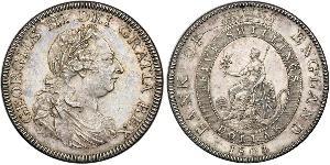 5 Shilling / 1 Dollar 大英帝国 / 大不列颠及爱尔兰联合王国 (1801 - 1922) 銀 喬治三世 (1738-1820)