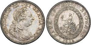 5 Shilling / 1 Dollar 大英帝国 / 大不列颠及爱尔兰联合王国 (1801 - 1922) 銀 喬治三世 (1738-1820)