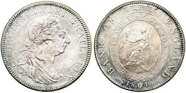 5 Shilling / 1 Dollar 大英帝国 / 大不列颠及爱尔兰联合王国 (1801 - 1922) 銀 喬治三世 (1738-1820)
