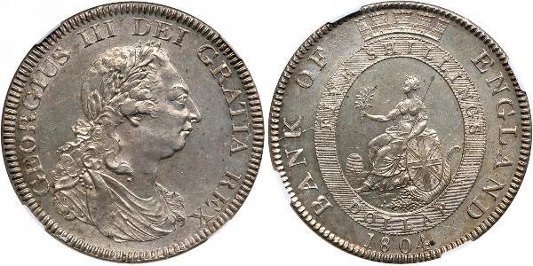 5 Shilling / 1 Dollar 大英帝国 / 大不列颠及爱尔兰联合王国 (1801 - 1922) 銀 喬治三世 (1738-1820)