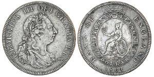 5 Shilling / 1 Dollaro Regno Unito di Gran Bretagna e Irlanda (1801-1922) / Impero britannico (1497 - 1949) Argento Giorgio III (1738-1820)