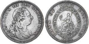 5 Shilling / 1 Dollaro Regno Unito di Gran Bretagna e Irlanda (1801-1922) / Impero britannico (1497 - 1949) Argento Giorgio III (1738-1820)