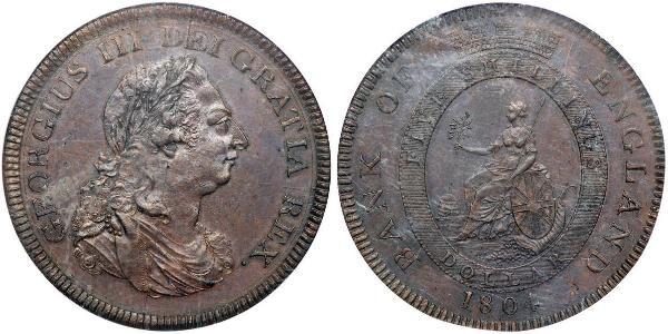 5 Shilling / 1 Dollaro Regno Unito di Gran Bretagna e Irlanda (1801-1922) / Impero britannico (1497 - 1949) Argento Giorgio III (1738-1820)