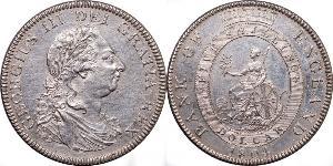 5 Shilling / 1 Dólar Imperio británico (1497 - 1949) / Reino Unido de Gran Bretaña e Irlanda (1801-1922) Plata Jorge III (1738-1820)