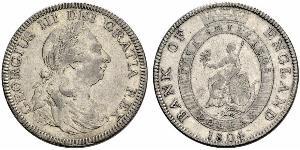 5 Shilling / 1 Dólar Imperio británico (1497 - 1949) / Reino Unido de Gran Bretaña e Irlanda (1801-1922) Plata Jorge III (1738-1820)